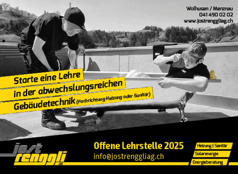 Inserat Lehrling Gebäudetechnik