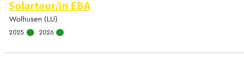 Lehrstelle Solarteur